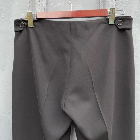 Moschino Cropped Black Flat Front Trousers, Size 6 - Picture 9 of 13